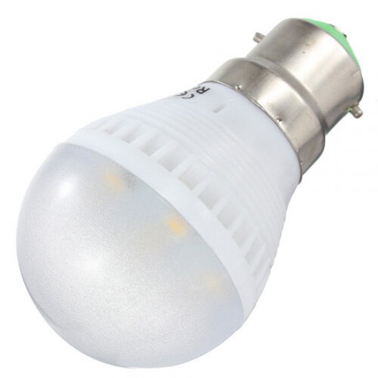 B22 2.5W Warm White 7 SMD 5050 LED Light Bulb Lamp 110-240V