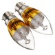 B22 3W 3 LED White/Warm White LED Candle Light Bulb 85-265V