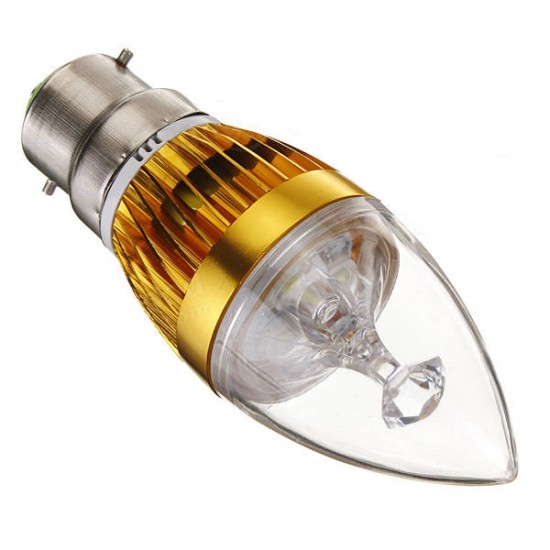 B22 3W 3 LED White/Warm White LED Candle Light Bulb 85-265V B22 3W 3 LED White/Warm White LED Candle Light Bulb 85-265V