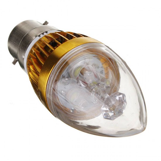 B22 3W 3 LED White/Warm White LED Candle Light Bulb 85-265V