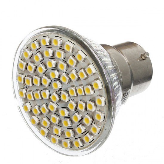 B22 4.5W 240LM Warm White 60 SMD 3528 LED Spotlightt Bulb 220-240V B22 4.5W 240LM Warm White 60 SMD 3528 LED Spotlightt Bulb 220-240V