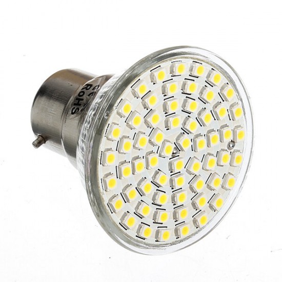 B22 4.5W 240LM Warm White 60 SMD 3528 LED Spotlightt Bulb 220-240V B22 4.5W 240LM Warm White 60 SMD 3528 LED Spotlightt Bulb 220-240V