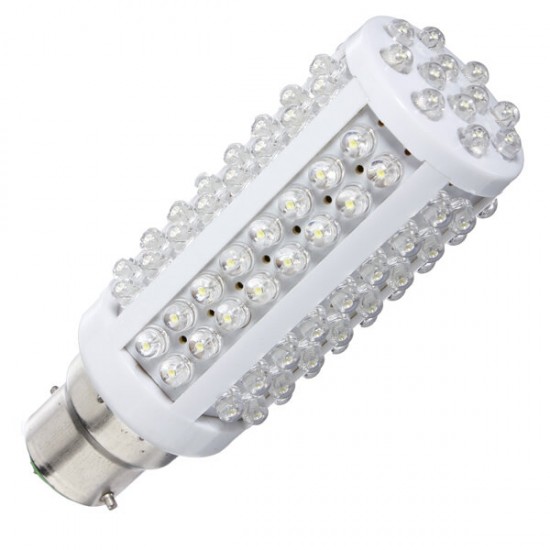 B22 5W 110V Cold White Bright 108LED Corn Lamp Light Bulb