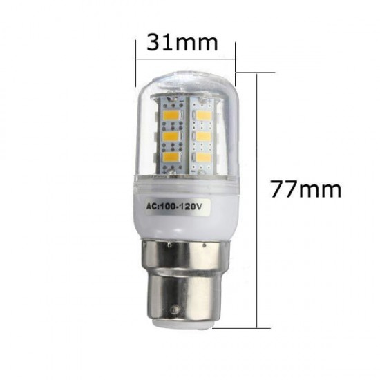 B22 5W 24 SMD 5730 Warm White/White LED Corn Light Bulbs AC 110V