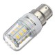 B22 5W 24 SMD 5730 Warm White/White LED Corn Light Bulbs AC 110V