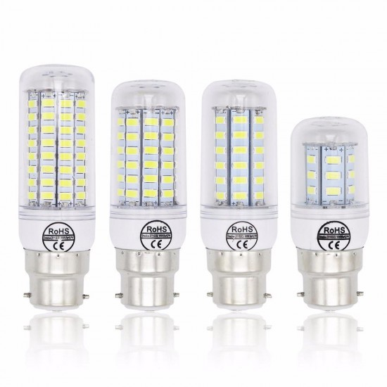 B22 5W 6W 7W 8W 10W 12W Bright SMD5730 LED Corn Bulb Lamp Chandelier Light AC110V