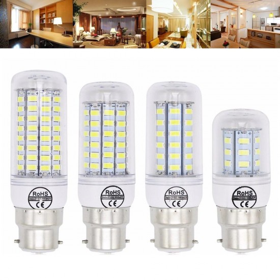 B22 5W 6W 7W 8W 10W 12W Bright SMD5730 LED Corn Bulb Lamp Chandelier Light AC110V