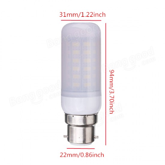 B22 6W White/Warm White 5730SMD LED Corn Bulb Frosted Cover AC 110V