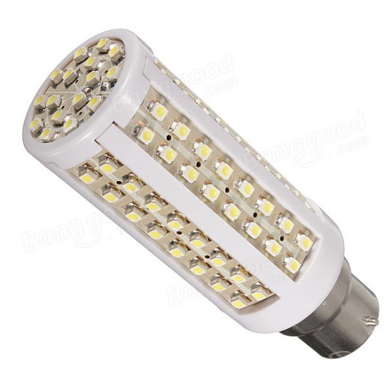 B22 9W Pure White/Warm White 114 SMD 3528 LED Corn Light Bulb 220V