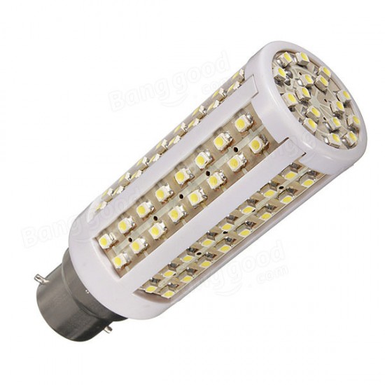 B22 9W Pure White/Warm White 114 SMD 3528 LED Corn Light Bulb 220V