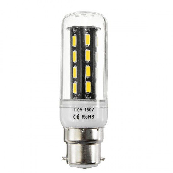 E27 E14 B22 4W 5W 6W SMD 7030 Pure White Warm White LED Corn Light Lamp Bulb AC110V