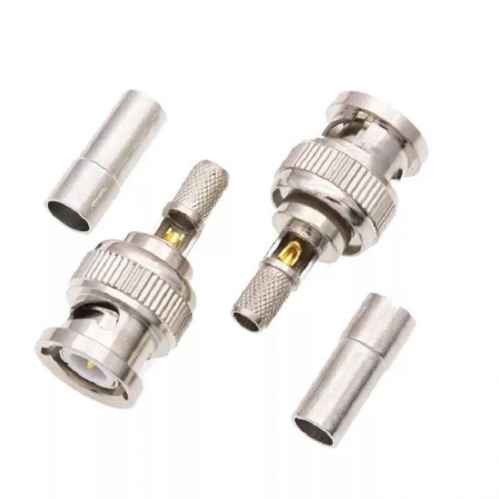 3Pcs Y-1073 BNC Male Plug Fully Shielded High Precision High Frequency Test BNC Connector