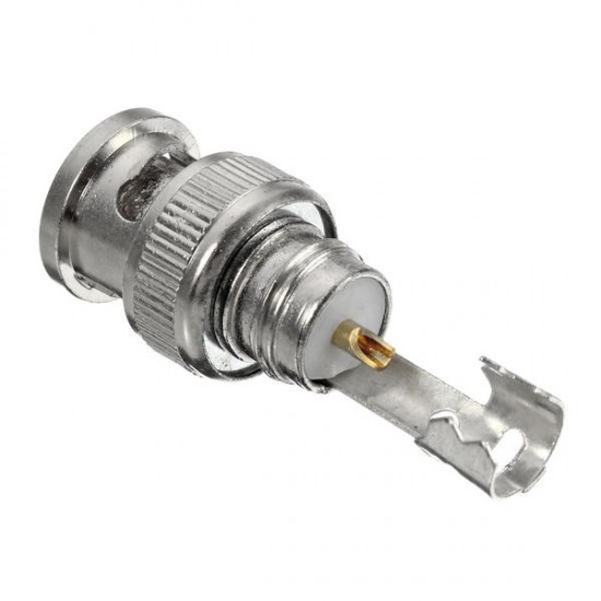 BNC Male Connector for RG-59 Coaxial Cable Brass End Crimp Cable CCTV Camera BNC Welding Connector