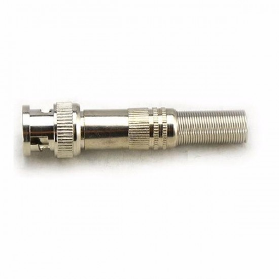 BNC Male Connector for RG-59 Coaxial Cable Brass End Crimp Cable Screwing CCTV Camera No Welding