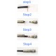 BNC Male Connector for RG-59 Coaxial Cable Brass End Crimp Cable Screwing CCTV Camera No Welding