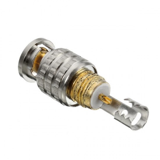 BNC Male Connector for RG-59 Coaxical Brass End Crimp Screwing Camera Free Welding US Version