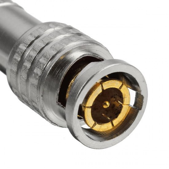 BNC Male Connector for RG-59 Coaxical Brass End Crimp Screwing Camera Free Welding US Version