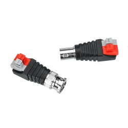 10Pcs Press Type BNC Female Video Adapter jack Connector CCTV Security Camera Surveillance Monitoring Video Adapter Welding-free Wire-press