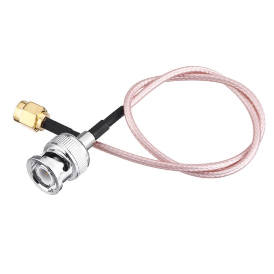 3pcs 50cm BNC Male to SMA Male Connector 50ohm Extension Cable Length Optional