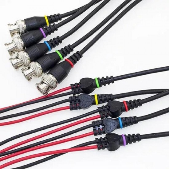 5Pcs Y104X 1.1M BNC To Test Hook Cable Q9 Oscilloscope Test Probe Leads