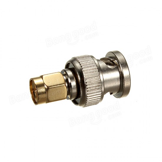 Alloy Steel BNC Male Plug To SMA Male Plug RF Adapter Connector