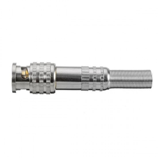 BNC Male Connector for RG-59 Coaxial Cable Brass End Crimp Cable Screwing Camera Free Welding