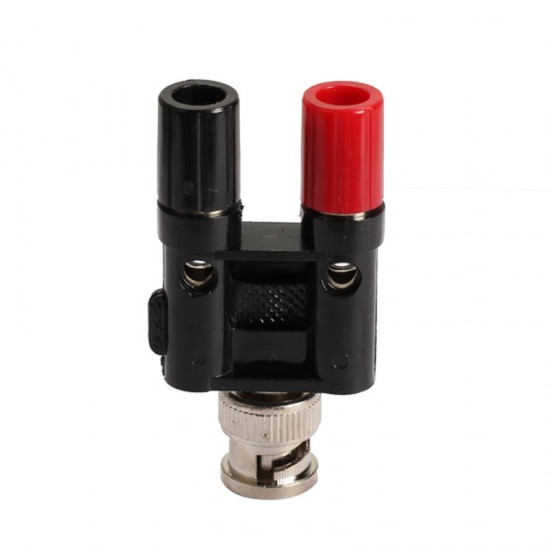 BNC Male to Dual Binding Posts Banana Connector Plug Test Adapter