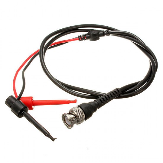 BNC Male Plug Q9 to Dual Hook Clip Test Probe Cable Leads