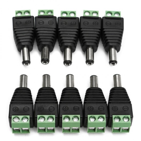 ST02 40Pcs BNC Terminal Connector DC 5.5x2.1mm Male/Female Connector ST02 40Pcs BNC Terminal Connector DC 5.5x2.1mm Male/Female Connector
