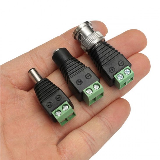 ST02 40Pcs BNC Terminal Connector DC 5.5x2.1mm Male/Female Connector