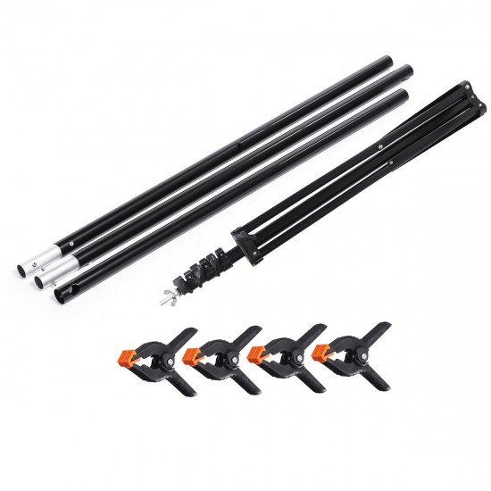 2x2.6m Small Portable T-type Adjustable Background Support Stand Holder Backdrop Photography