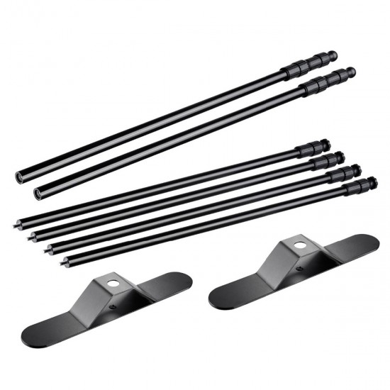 7.9FT 11.5FT Iron Adjustable Telescopic Photography Background Stand Kit with Carrying Bag for Backdrop and Poster 7.9FT 11.5FT Iron Adjustable Telescopic Photography Background Stand Kit with Carrying Bag for Backdrop and Poster