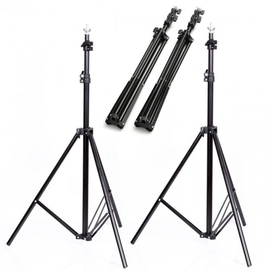 Collapsible Background Support Stand Kit Adjustable Crossbars Photography Holder