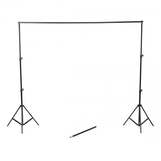 Collapsible Background Support Stand Kit Adjustable Crossbars Photography Holder