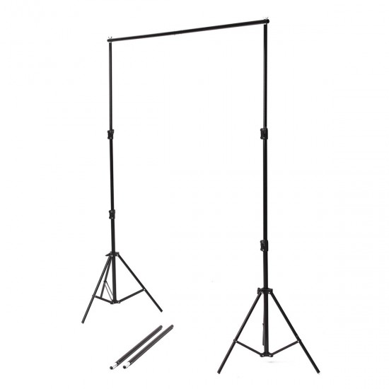 Collapsible Background Support Stand Kit Adjustable Crossbars Photography Holder