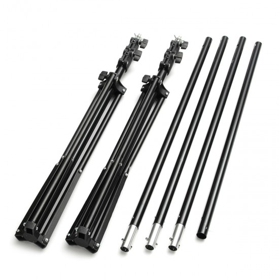 Collapsible Background Support Stand Kit Adjustable Crossbars Photography Holder Collapsible Background Support Stand Kit Adjustable Crossbars Photography Holder