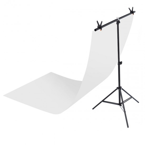 Photography Photo Screen Background Support Stand Triple Stand + White Backdrop