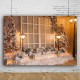 0.9x1.5m 1.5x2.1m 1.8x2.7m Christmas Tree Photography Backdrops Snow Street Lamp Window Background Cloth for Studio Photo Backdrop