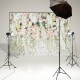 0.9x1.5m 1.5x2.1m 1.8x2.7m White Flowers Sea Photography Studio Wall Backdrop Photo Background Cloth for Birthday Wedding Party
