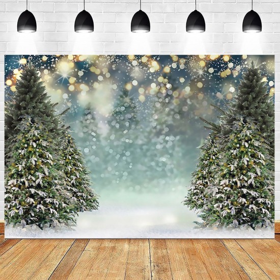 0.9x1.5m 1.5x2.1m 1.8x2.7m Winter Snowflake Christmas Tree Photography Backdrops Glitter Decoration Background Cloth for Studio Photo Backdrop Prop