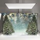 0.9x1.5m 1.5x2.1m 1.8x2.7m Winter Snowflake Christmas Tree Photography Backdrops Glitter Decoration Background Cloth for Studio Photo Backdrop Prop