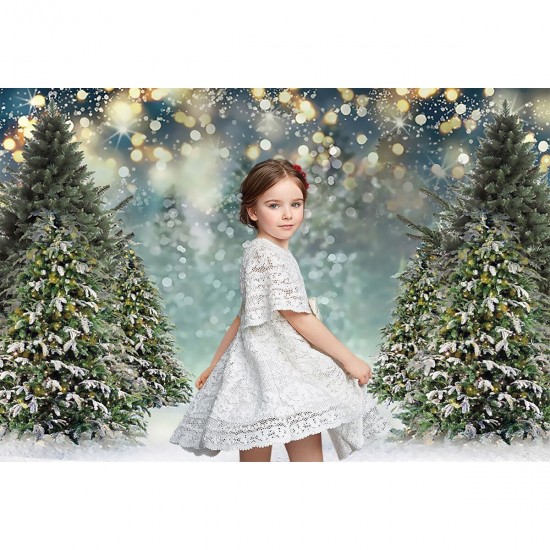 0.9x1.5m 1.5x2.1m 1.8x2.7m Winter Snowflake Christmas Tree Photography Backdrops Glitter Decoration Background Cloth for Studio Photo Backdrop Prop