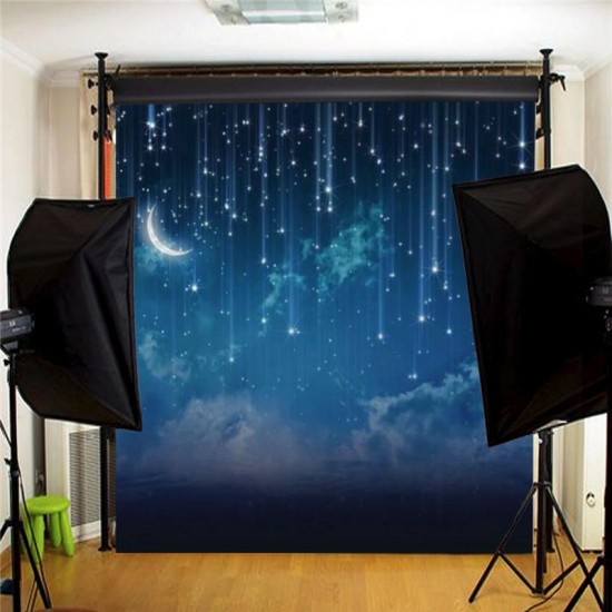 10x10FT Sky Star River Moon Night Photography Studio Vinyl Background Backdrop