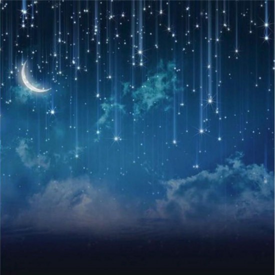 10x10FT Sky Star River Moon Night Photography Studio Vinyl Background Backdrop