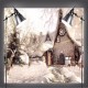 10x10FT Vinyl Christmas Snow Building Photography Backdrop Background Studio Prop