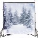 10x10FT Vinyl Winter Snow Lonely Forest Photography Backdrop Background Studio Prop