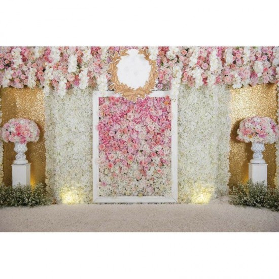 1.2x0.8m Romantic Wedding Photography Backdrop Flowers Wall Party Photo Background Cloth Decoration Props