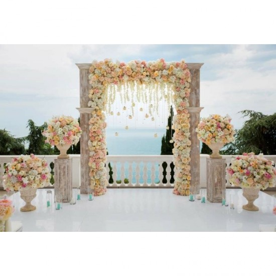 1.2x0.8m Romantic Wedding Photography Backdrop Flowers Wall Party Photo Background Cloth Decoration Props