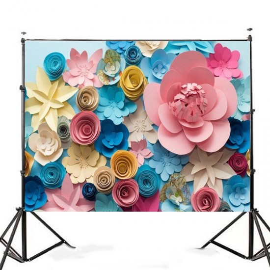 150cm x 90cm Colorful Paper Flower Photography Backgrounds Child Vinyl Photo Backdrops