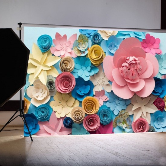 150cm x 90cm Colorful Paper Flower Photography Backgrounds Child Vinyl Photo Backdrops 150cm x 90cm Colorful Paper Flower Photography Backgrounds Child Vinyl Photo Backdrops
